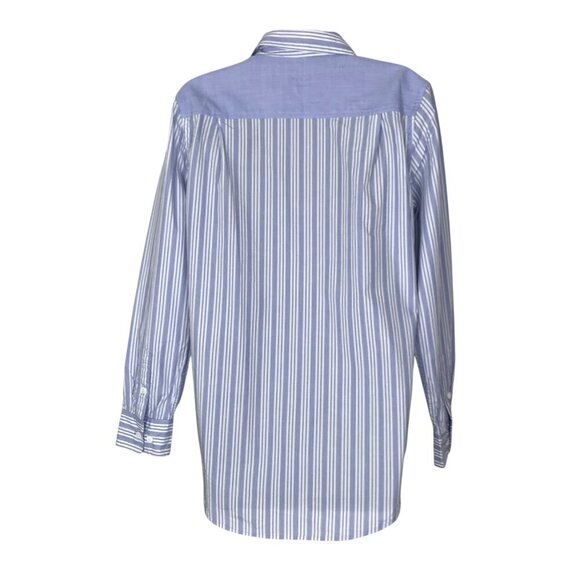 Equipment Femme 100% Cotton Blue & White Striped Button Down Shirt Size S - Picture 4 of 6